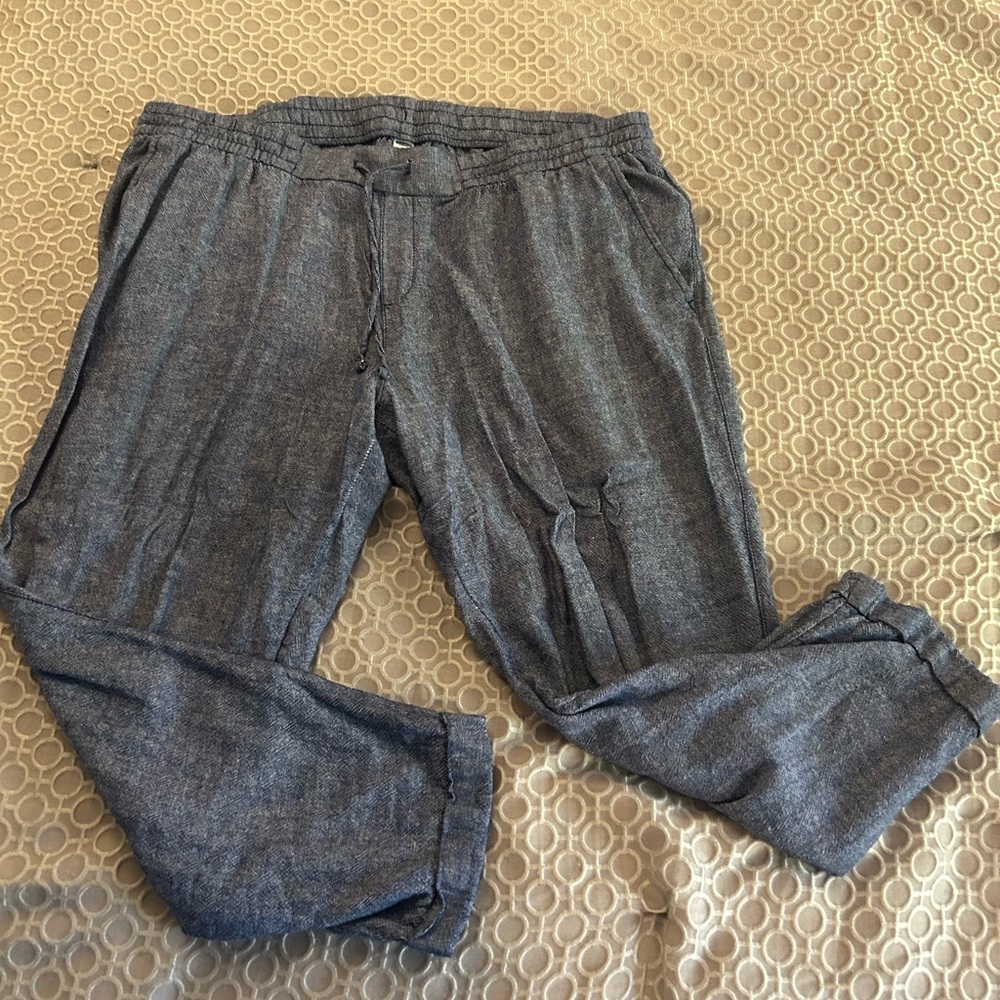 Old navy linen pants tapered leg xl
